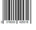 Barcode Image for UPC code 0016000425316