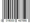 Barcode Image for UPC code 0016000487598