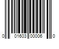 Barcode Image for UPC code 001603000060