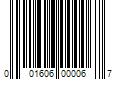 Barcode Image for UPC code 001606000067