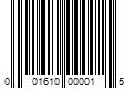 Barcode Image for UPC code 001610000015