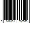 Barcode Image for UPC code 0016101000580