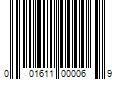 Barcode Image for UPC code 001611000069