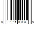 Barcode Image for UPC code 001611000083