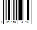 Barcode Image for UPC code 0016118549706