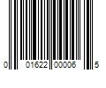 Barcode Image for UPC code 001622000065