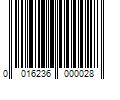 Barcode Image for UPC code 0016236000028