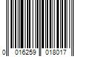 Barcode Image for UPC code 0016259018017