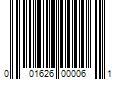 Barcode Image for UPC code 001626000061