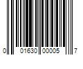 Barcode Image for UPC code 001630000057