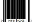 Barcode Image for UPC code 001631000063