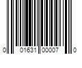 Barcode Image for UPC code 001631000070