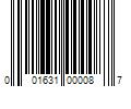 Barcode Image for UPC code 001631000087