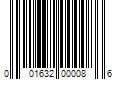 Barcode Image for UPC code 001632000086