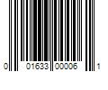 Barcode Image for UPC code 001633000061