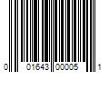 Barcode Image for UPC code 001643000051