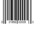 Barcode Image for UPC code 001658000053