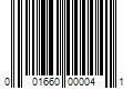 Barcode Image for UPC code 001660000041