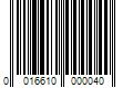 Barcode Image for UPC code 0016610000040