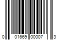 Barcode Image for UPC code 001669000073