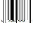 Barcode Image for UPC code 001670000031