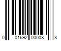 Barcode Image for UPC code 001692000088