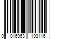 Barcode Image for UPC code 0016963193116