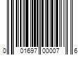 Barcode Image for UPC code 001697000076