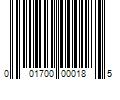 Barcode Image for UPC code 001700000185