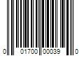 Barcode Image for UPC code 001700000390