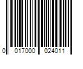 Barcode Image for UPC code 0017000024011