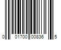 Barcode Image for UPC code 001700008365