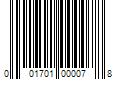 Barcode Image for UPC code 001701000078