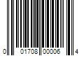 Barcode Image for UPC code 001708000064