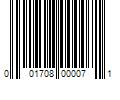 Barcode Image for UPC code 001708000071