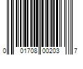 Barcode Image for UPC code 001708002037