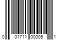 Barcode Image for UPC code 001711000051