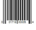 Barcode Image for UPC code 001718000054