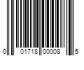 Barcode Image for UPC code 001718000085