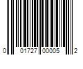 Barcode Image for UPC code 001727000052