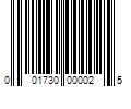 Barcode Image for UPC code 001730000025