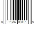 Barcode Image for UPC code 001737000073