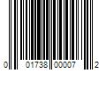 Barcode Image for UPC code 001738000072