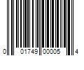 Barcode Image for UPC code 001749000054