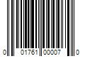 Barcode Image for UPC code 001761000070