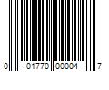 Barcode Image for UPC code 001770000047