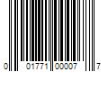 Barcode Image for UPC code 001771000077