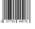 Barcode Image for UPC code 0017724445178