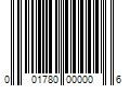 Barcode Image for UPC code 001780000006