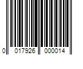 Barcode Image for UPC code 0017926000014